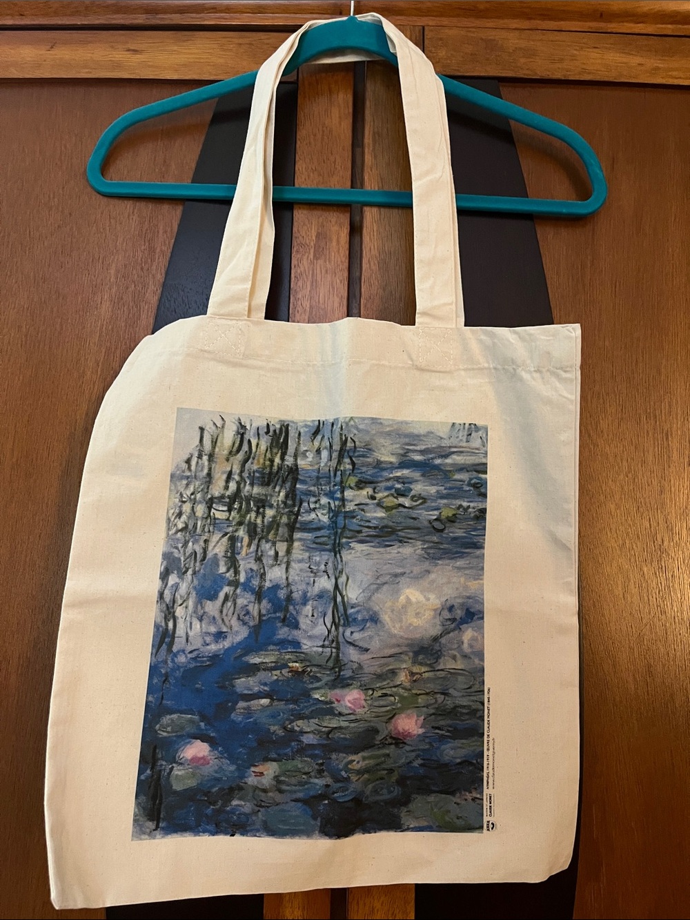 #25 - NWOT Canvas Tote Bag from Giverny Depicting Monet’s Stunning Water Lilies